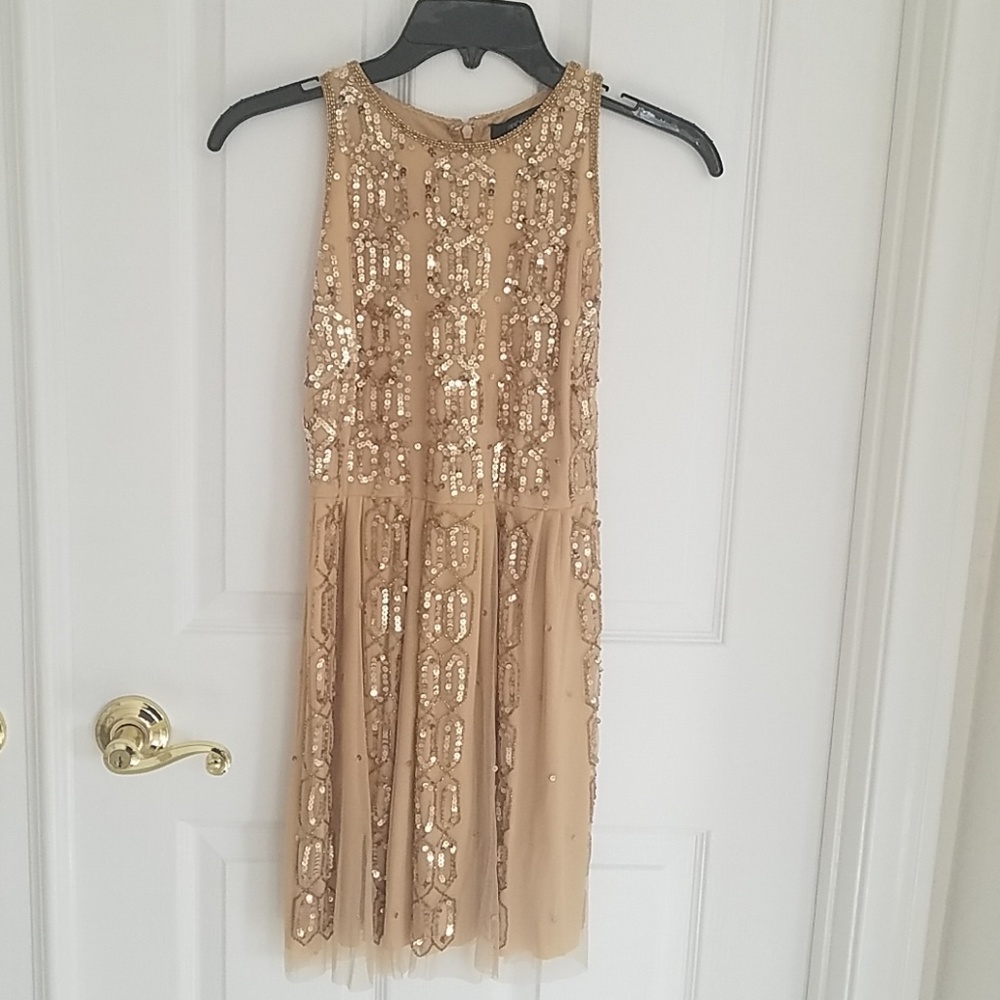 Arden B gold sequined dress
